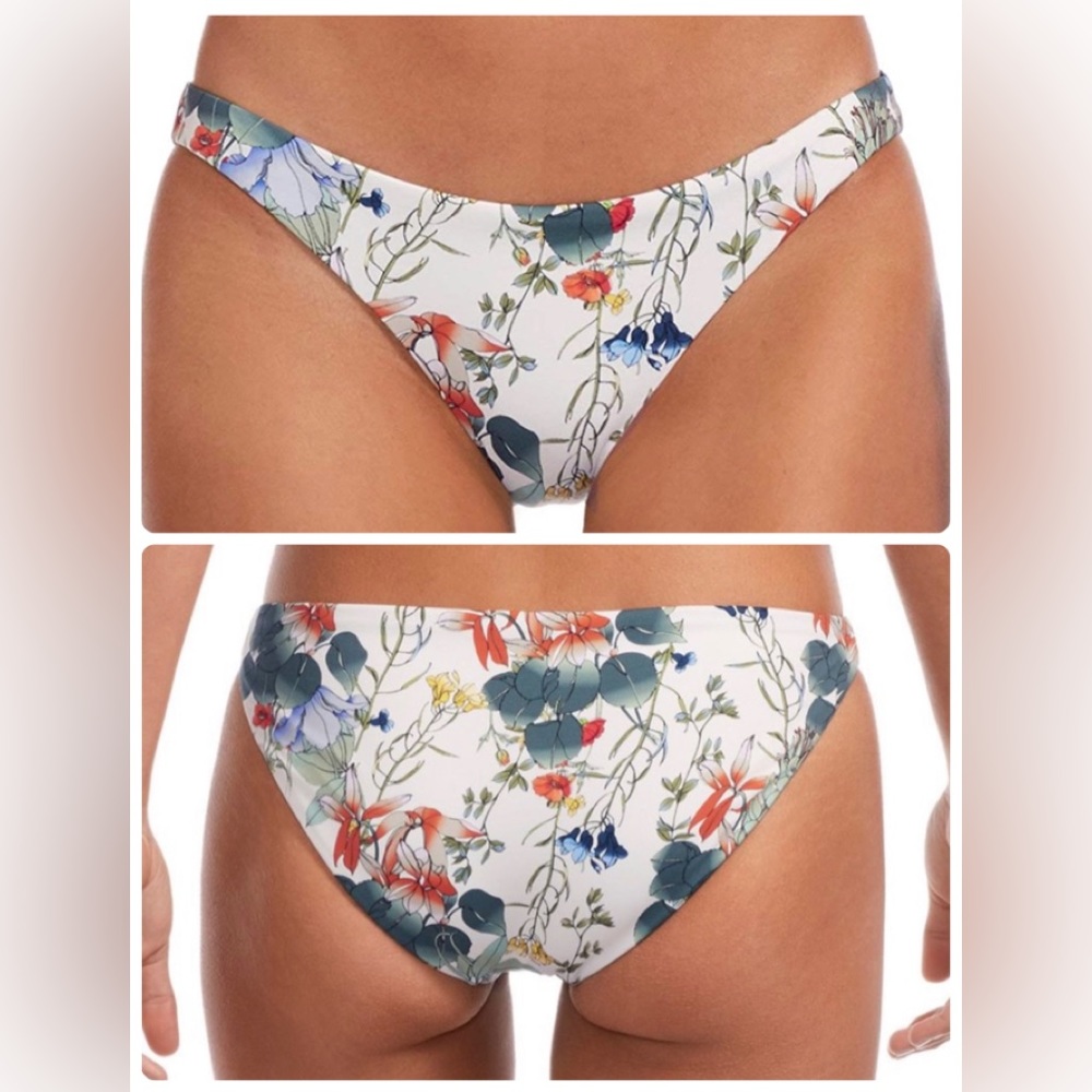 NWT VITAMIN A LUCIANA MOJITO white floral print skinny side RaRE reversible full